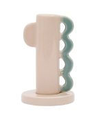 Bougeoir en Grès Funny nude/vert - D.7.5x12.5 cm