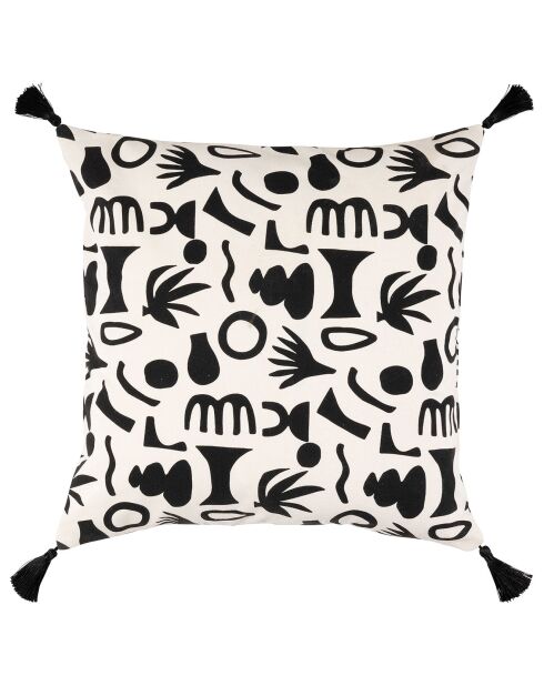 Housse de coussin Minimal noir/blanc  - 45x45 cm