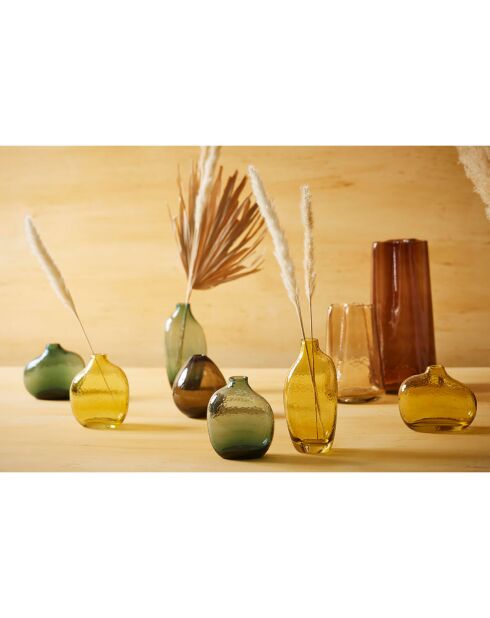 Vase Amore jaune  - 9.5x7x20 cm