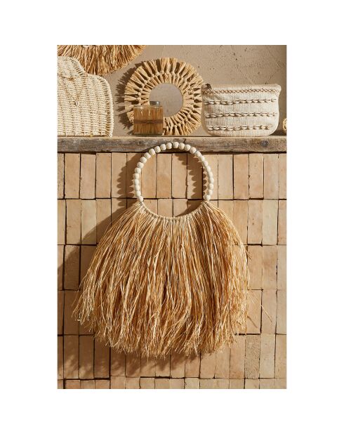 Décoration murale Blue sand naturel/blanc  - 40x20 cm