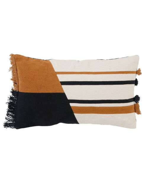Housse de coussin Courba terra/noir  - 50x30 cm