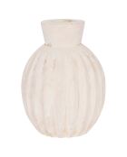 Vase pour fleurs sechees Golden crème  - D.10x13 cm