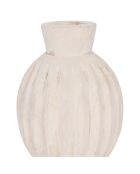 Vase pour fleurs sechees Golden crème  - D.10x13 cm