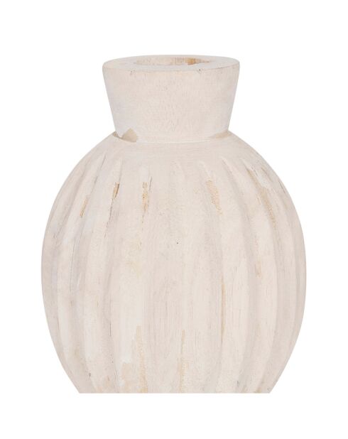 Vase pour fleurs sechees Golden crème  - D.10x13 cm