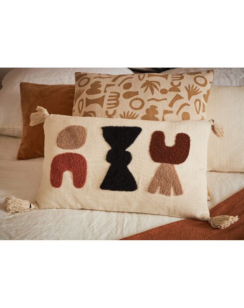 Housse de coussin Minimal ecru/beige - 45x45 cm