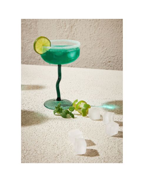 Verre à pied cocktail Dilacia emeraude  - 42.5cl