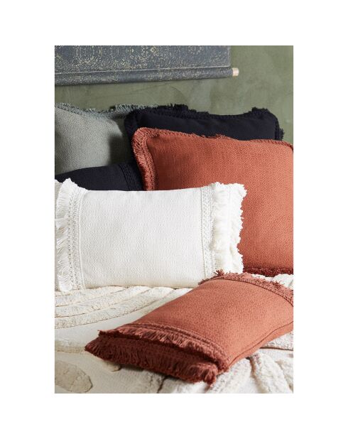 Housse de coussin Amerida terracotta  - 50x30 cm