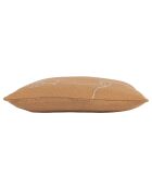 Housse de coussin brodee Organic camel  - 45x45 cm