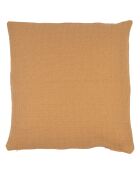 Housse de coussin brodee Organic camel  - 45x45 cm