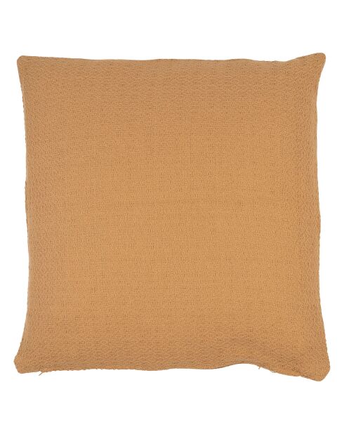 Housse de coussin brodee Organic camel  - 45x45 cm
