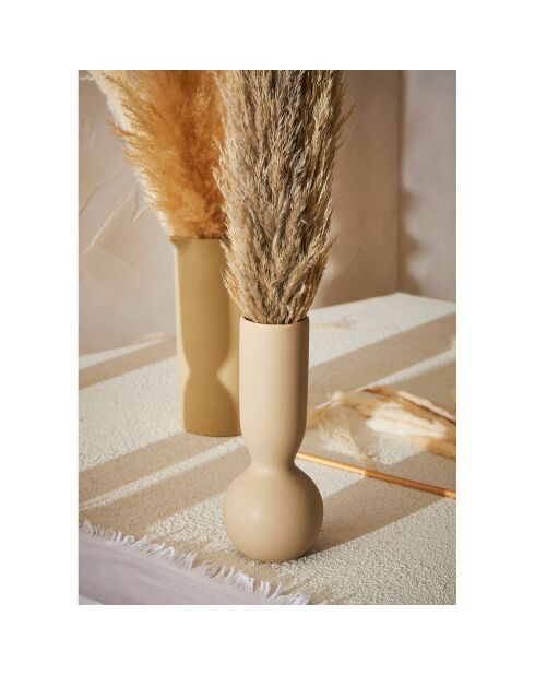 Vase en grès Organic beige  - D.10.5x26 cm