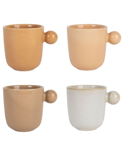 4 Klosen natürliche Kaffeetassen - 10cl