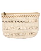 Pochette Blue Sand ecru  - 26x8x17 cm