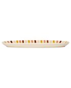 Plat ovale Manarola grenat/moutarde - 31x15.5 cm