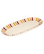 Plat ovale Manarola grenat/moutarde - 31x15.5 cm