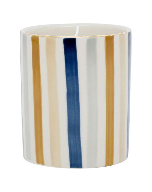 Bougie senteur Blue sand - 1 mèche 40h bleu/beige