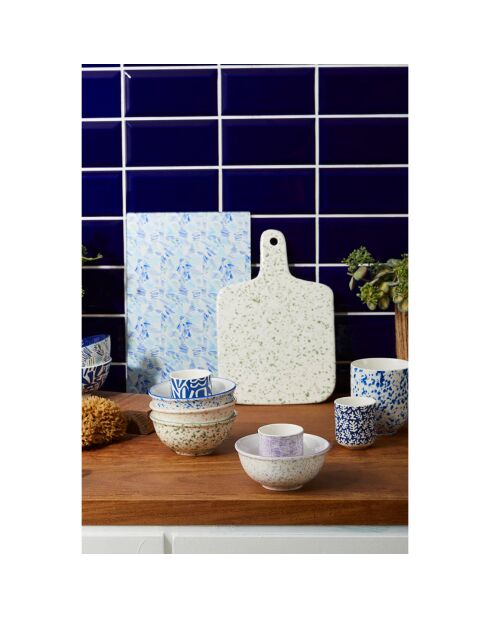 6 Gobelets Porcelaine Funny bleu/parme - 10cl