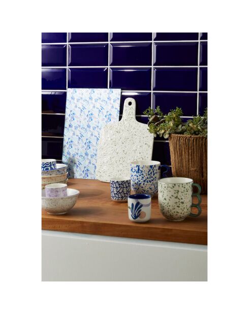 6 Gobelets Porcelaine Funny bleu/parme - 10cl