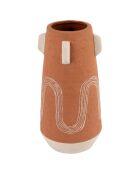 Vase Maderia terracotta/sable - D.10x20 cm
