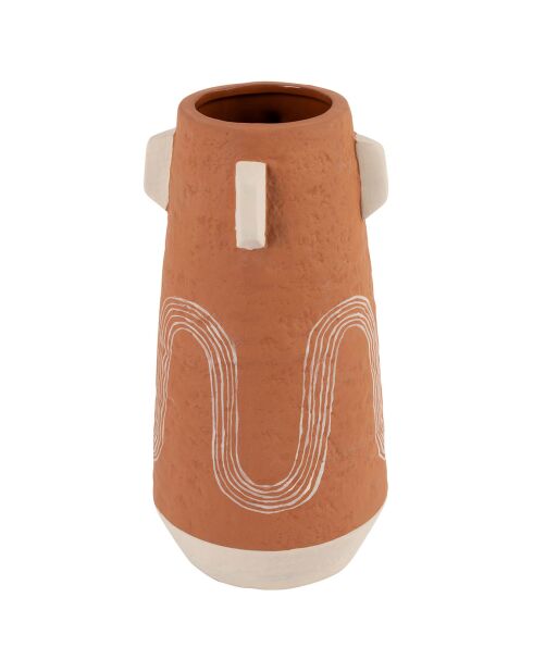 Vase Maderia terracotta/sable - D.10x20 cm