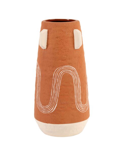 Vase Maderia terracotta/sable - D.10x20 cm