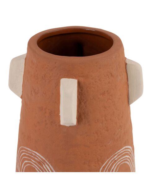 Vase Maderia terracotta/sable - D.10x20 cm