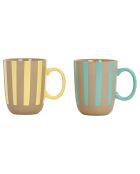 2 Mugs Medi summer menthe/jaune - 45cl