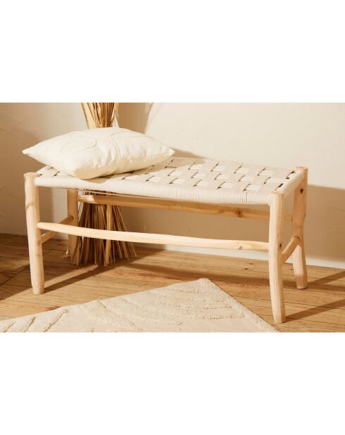 Housse de coussin Arty blanche  - 45x45 cm