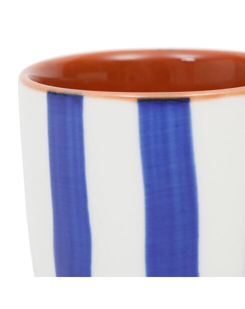 6 Gobelets Alaria blanc/indigo - 10cl