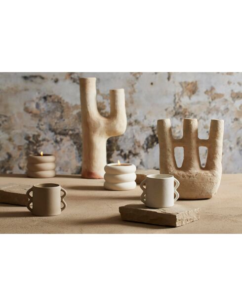 Bougie senteur Sunset - 1 mèche 40h beige  - 250g