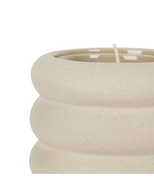 Bougie senteur Sunset - 1 mèche 40h beige  - 250g