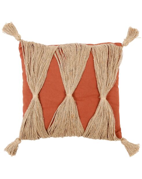 Housse de coussin Eterra terracotta  - 45x45 cm