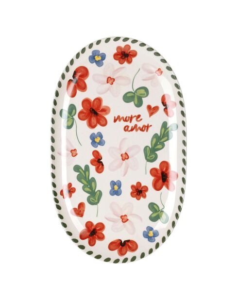 Plat ovale Bellagio naturel - 31x18.5 cm