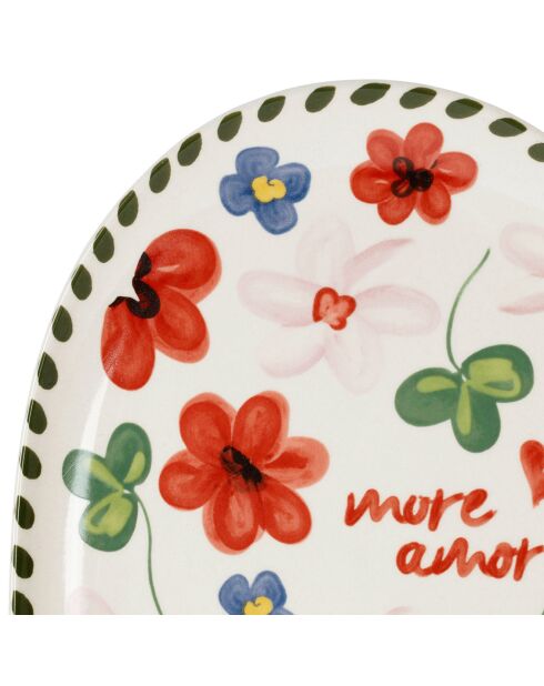 Plat ovale Bellagio naturel - 31x18.5 cm