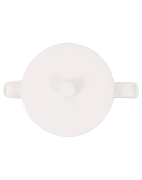 Tisaniere avec filtre Cannele ecru  - 19x12.5x14 cm