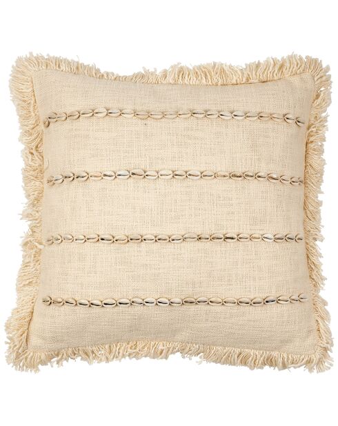 Housse de coussin Blue sand ecru  - 45x45 cm