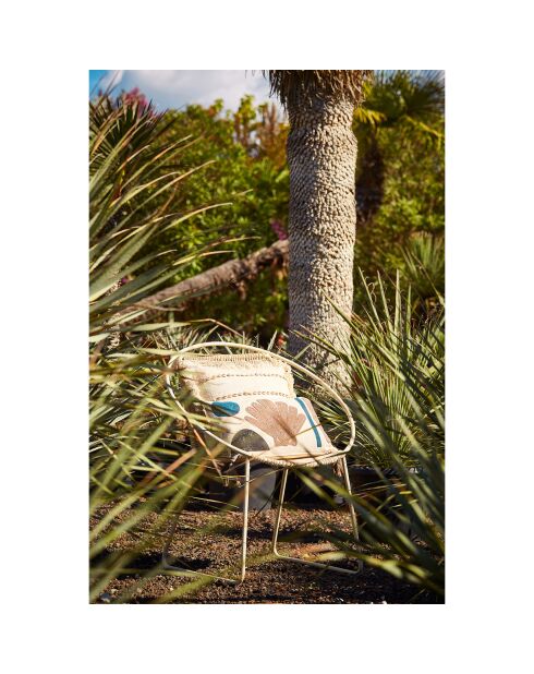 Housse de coussin Blue sand ecru  - 45x45 cm