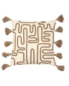 Housse de coussin Blue sand ecru/taupe - 45x45 cm