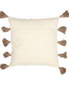 Housse de coussin Blue sand ecru/taupe - 45x45 cm