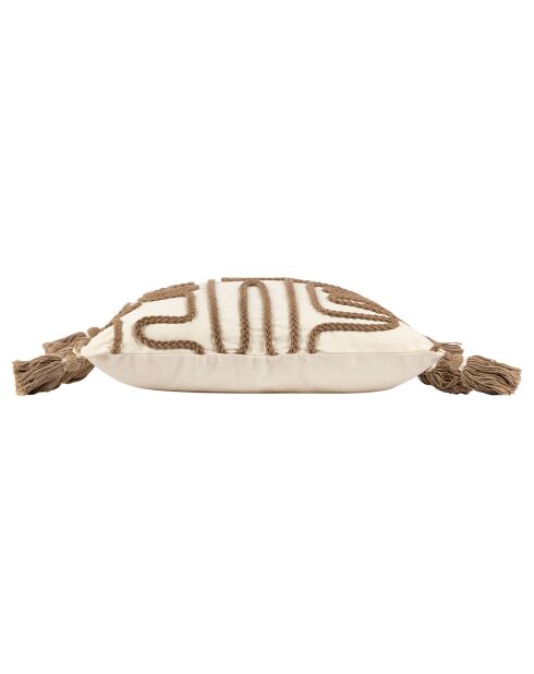 Housse de coussin Blue sand ecru/taupe - 45x45 cm