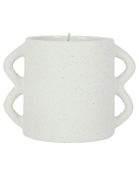 Bougie senteur flora - 1 mèche 40h blanc cassé  - 250g