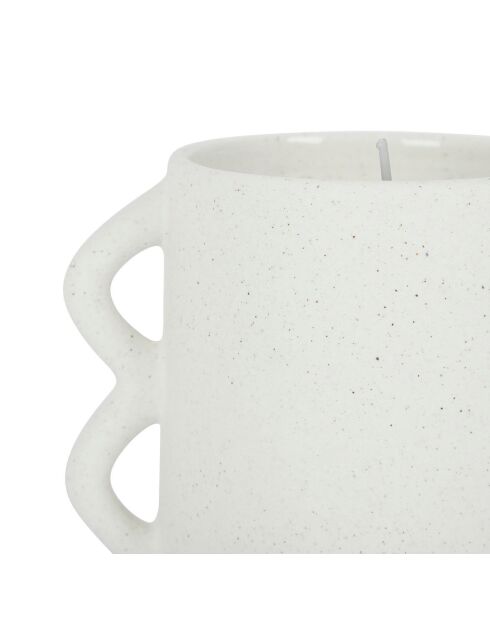 Bougie senteur flora - 1 mèche 40h blanc cassé  - 250g