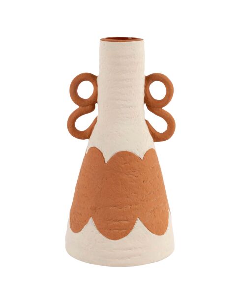 Vase Maderia sable/terracotta - D.13x26 cm