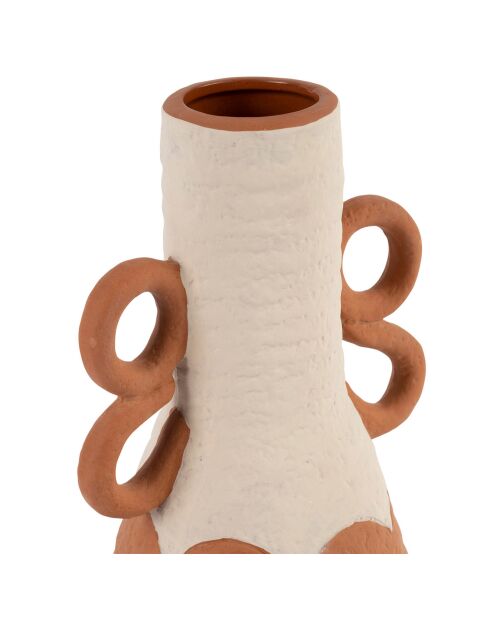Vase Maderia sable/terracotta - D.13x26 cm