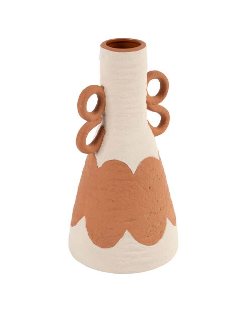 Vase Maderia sable/terracotta - D.13x26 cm