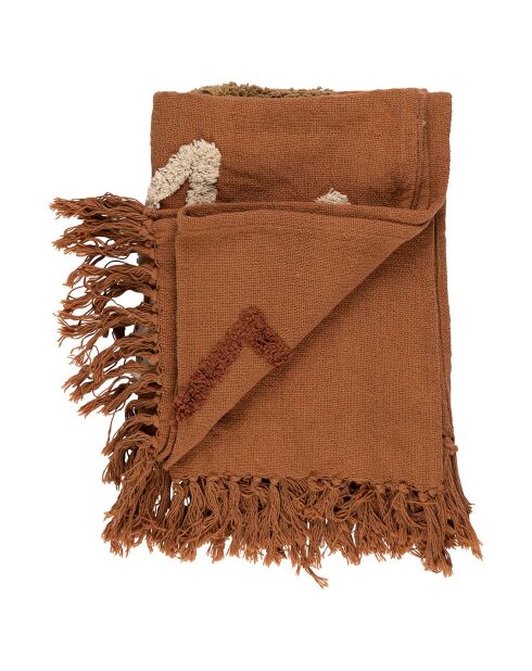 Plaid Minimal terracotta  - 170x130 cm