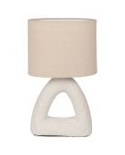 Lampe Arty blanc/écru - 19-23x13x38 cm