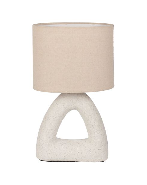 Lampe Arty blanc/écru - 19-23x13x38 cm