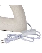 Lampe Arty blanc/écru - 19-23x13x38 cm