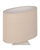 Lampe Arty blanc/écru - 19-23x13x38 cm